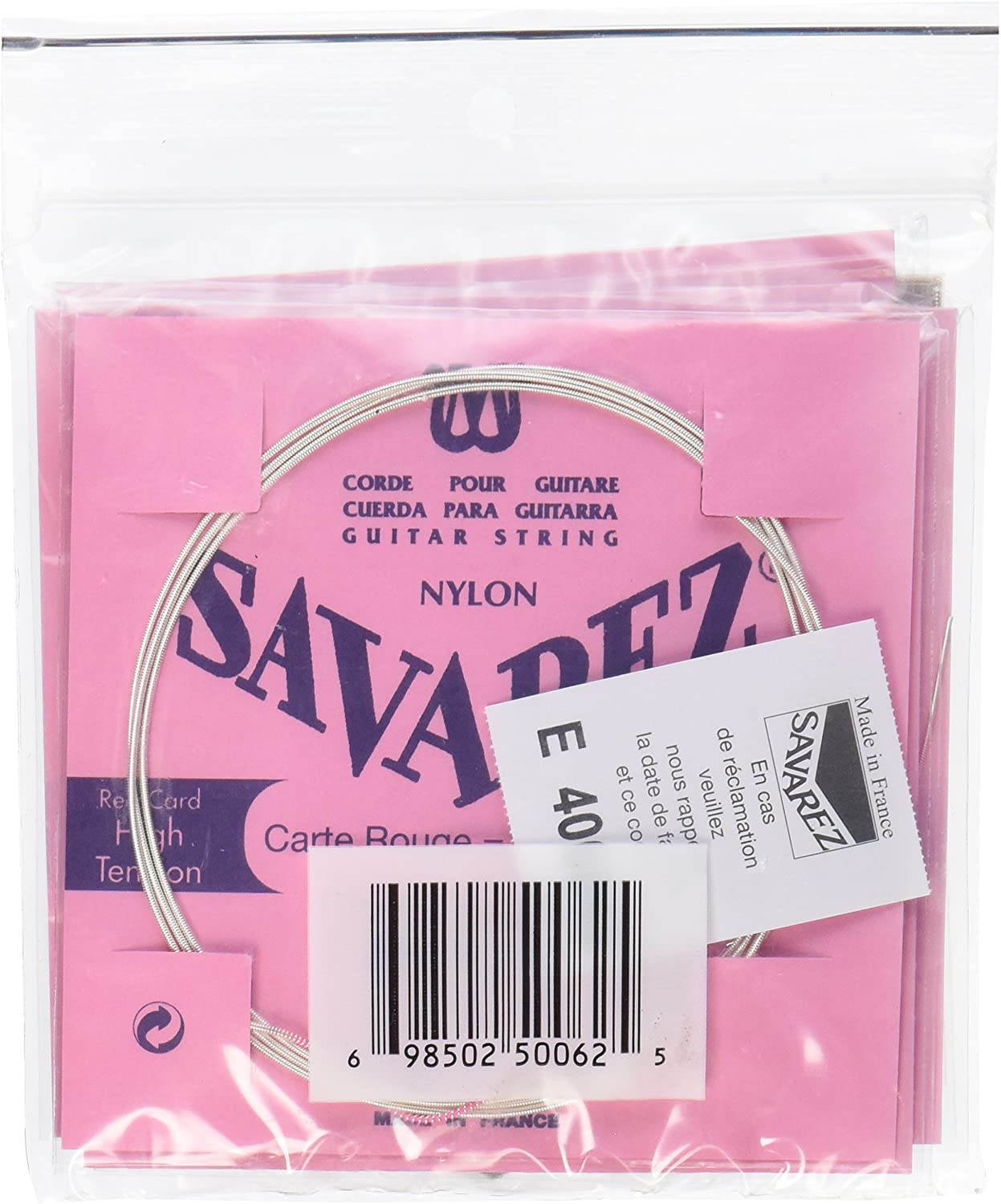 Savarez Traditional High Tension Red (2nd & 3rd Plastic) - Nylon Guitar Strings