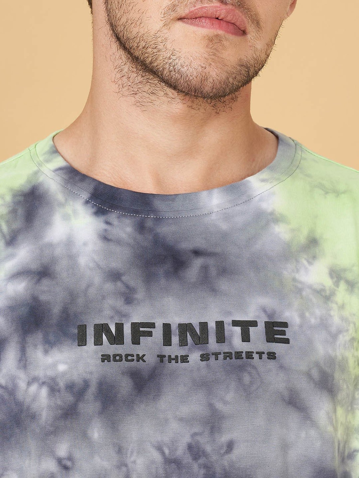 Street 808 by Pantaloons Multicolored Regular Fit Printed T-Shirt