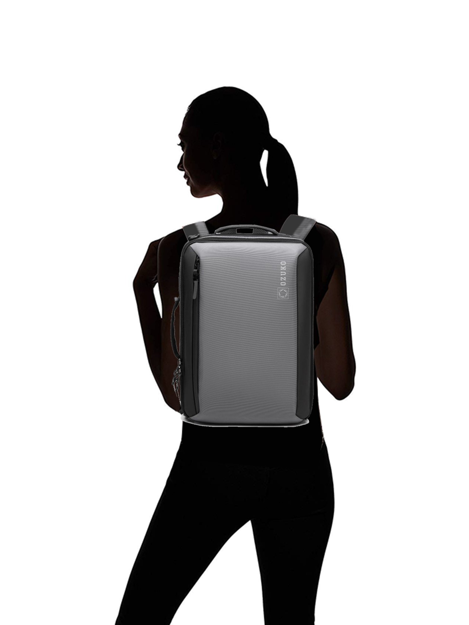 Ozuko The Better Brief Grey Soft One Size Business Briefcase