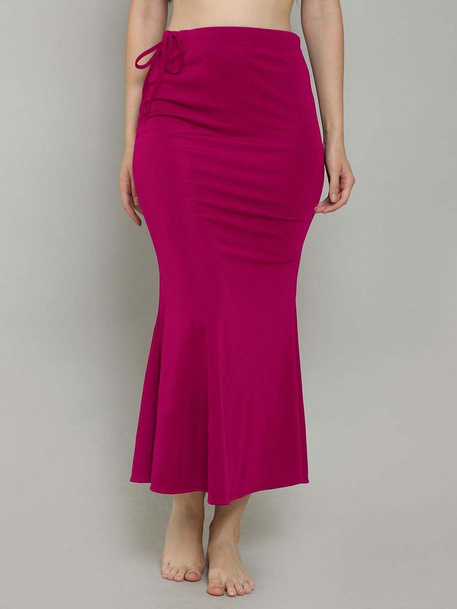 N-Gal Black & Pink Plain Saree Shapewear - Pack Of 2