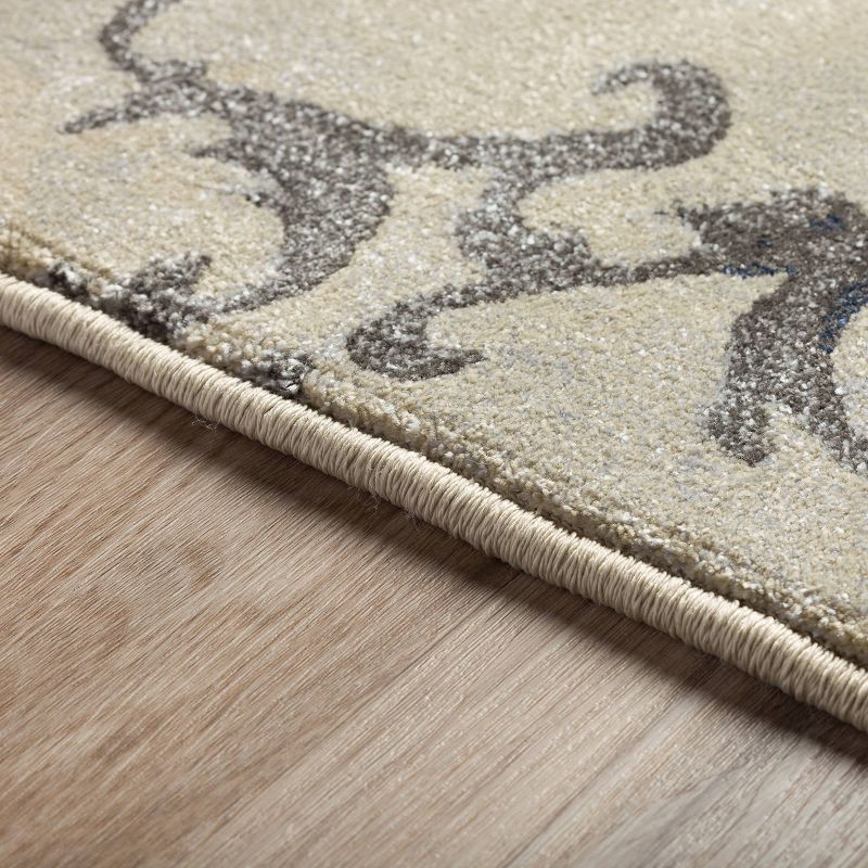 5'3"X7'7" Linen Abstract Woven Area Rug - Addison Rugs