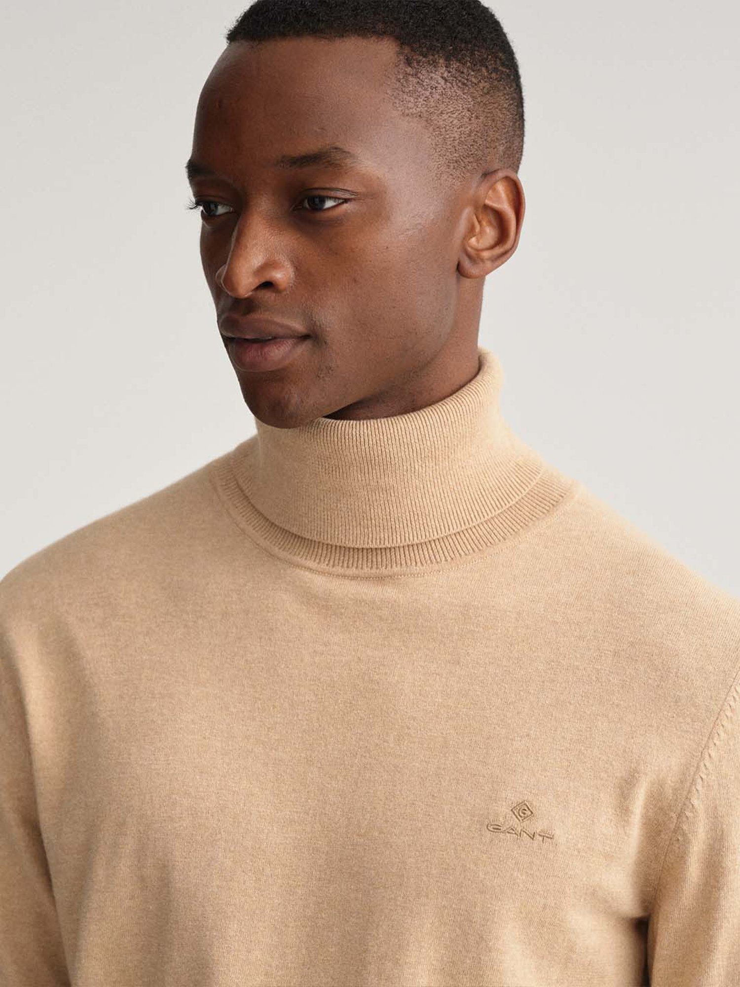 GANT Beige Roll Collar Sweater