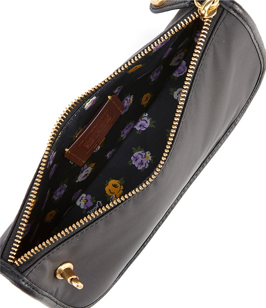 COACH Originals Swinger Nylon and Pebble Leather Shoulder Bag