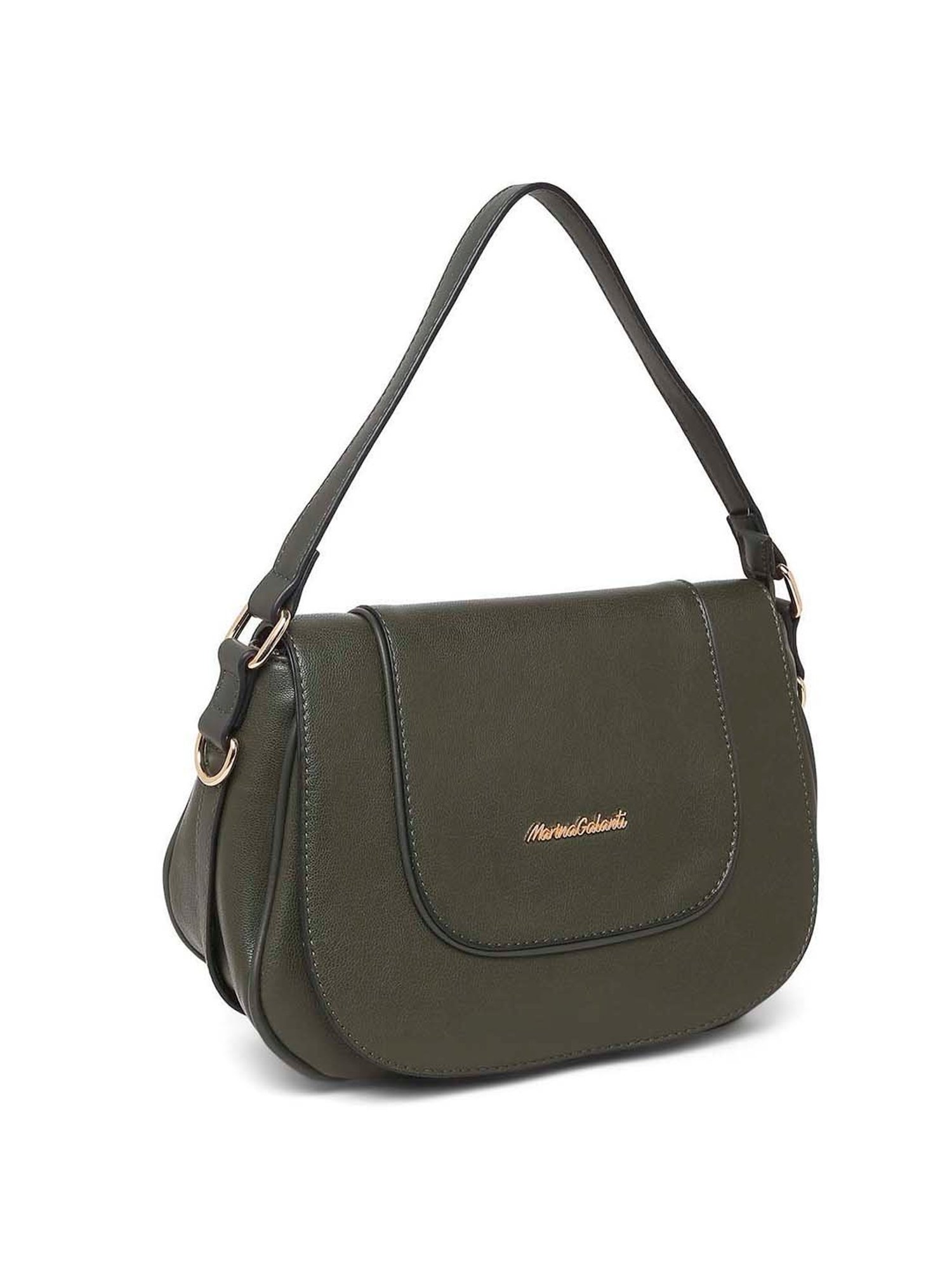 Marina Galanti Olive Solid Medium Sling Handbag