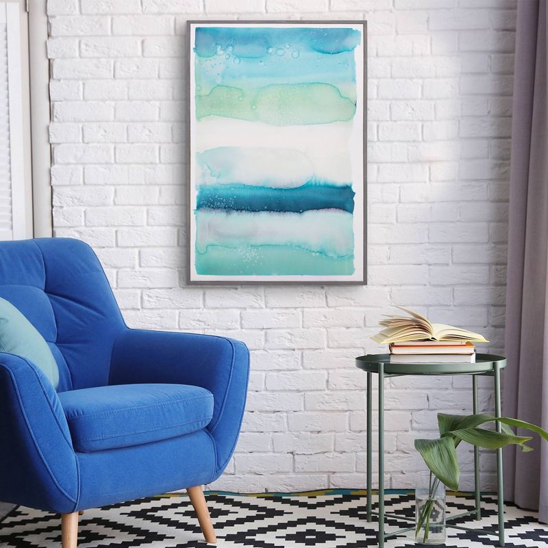 24" x 36" Watercolor Wash I by Natasha Marie Framed Wall Art Canvas - Fine Art Canvas