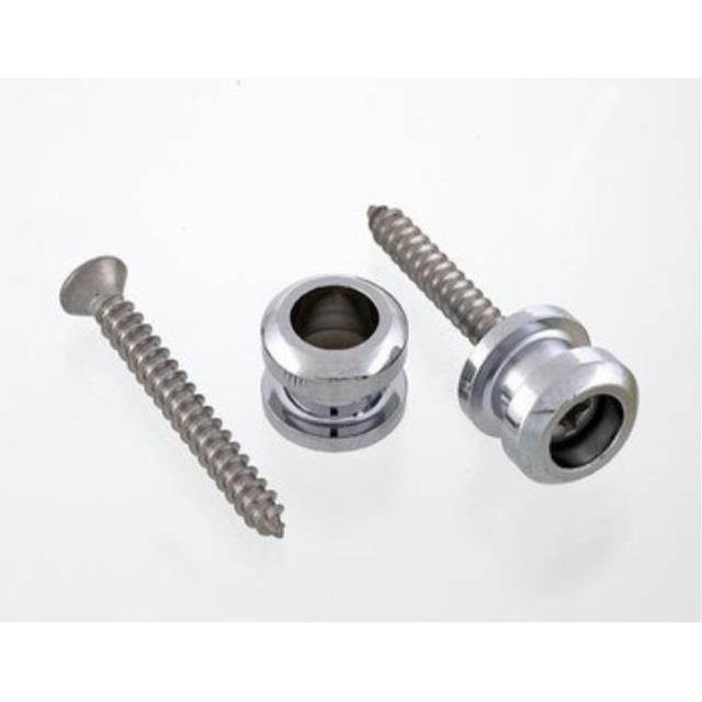 Allparts Buttons For Schaller Strap Lock System, Chrome