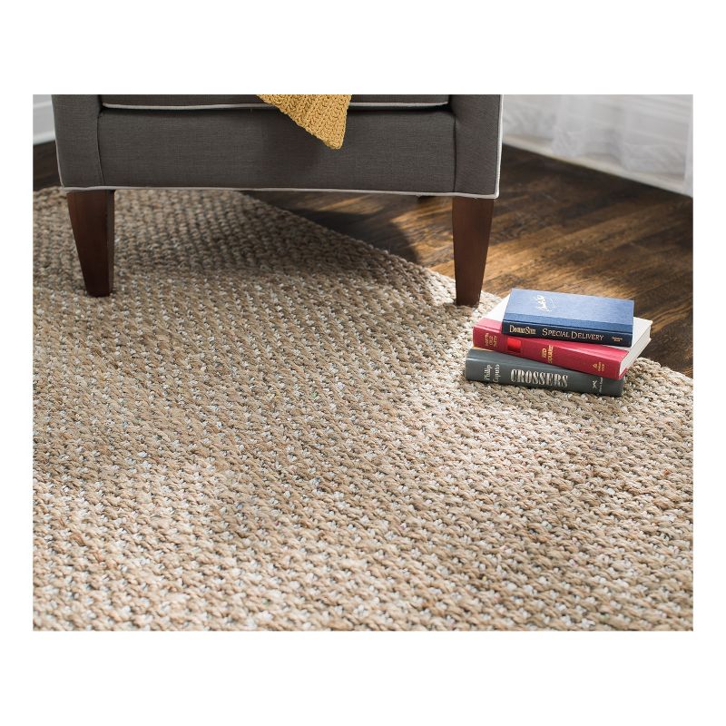 Light Brown Solid Woven Area Rug 8'X10' - Anji Mountain