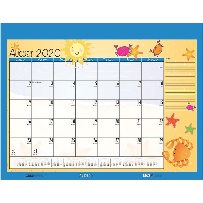 HOUSE OF DOOLITTLE 2020-2021 17 x 22 Desk Pad Calendar, Academic 1395-21