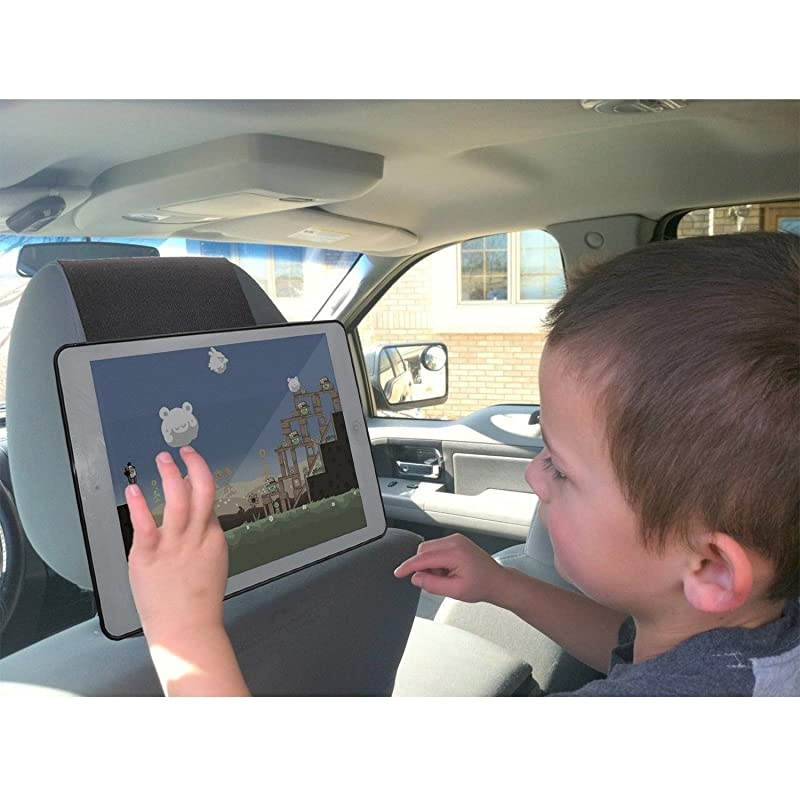 iPad 4 / iPad 3 / iPad 2 Car Headrest Mount Holder&ndash;Fast-Attach Fast-Release Edition - Black