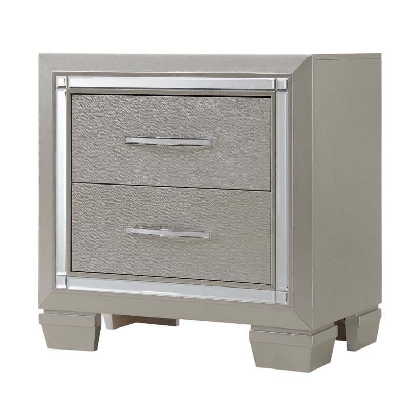 6pc King Glamour Platform Storage Bedroom Set Champagne - Picket House Furnishings