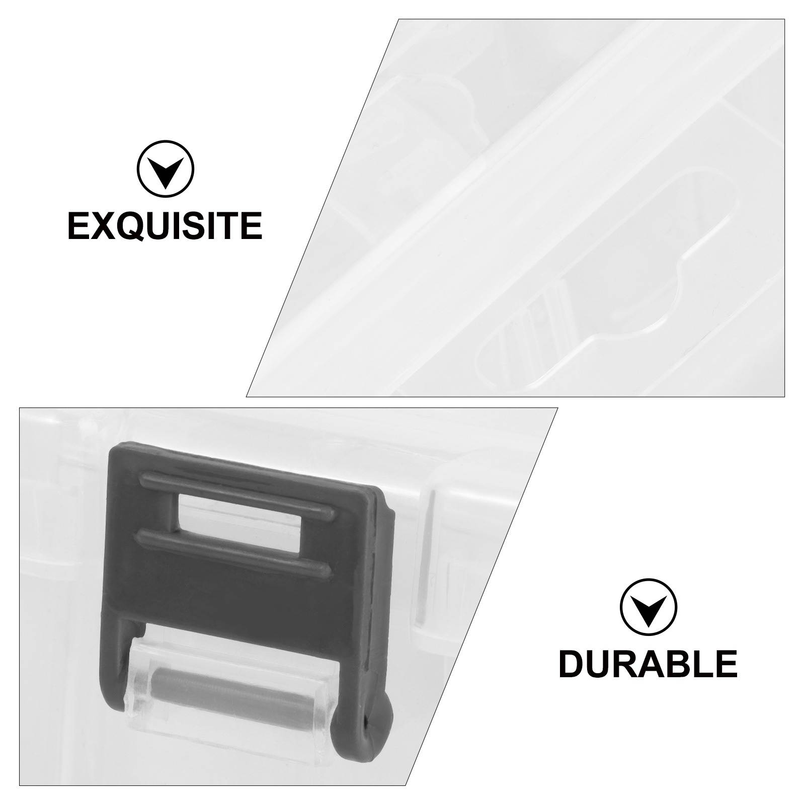 1pc 42 Grid Nail Diamond Box Translucent Storage Box Nail Piece Jewelry Box