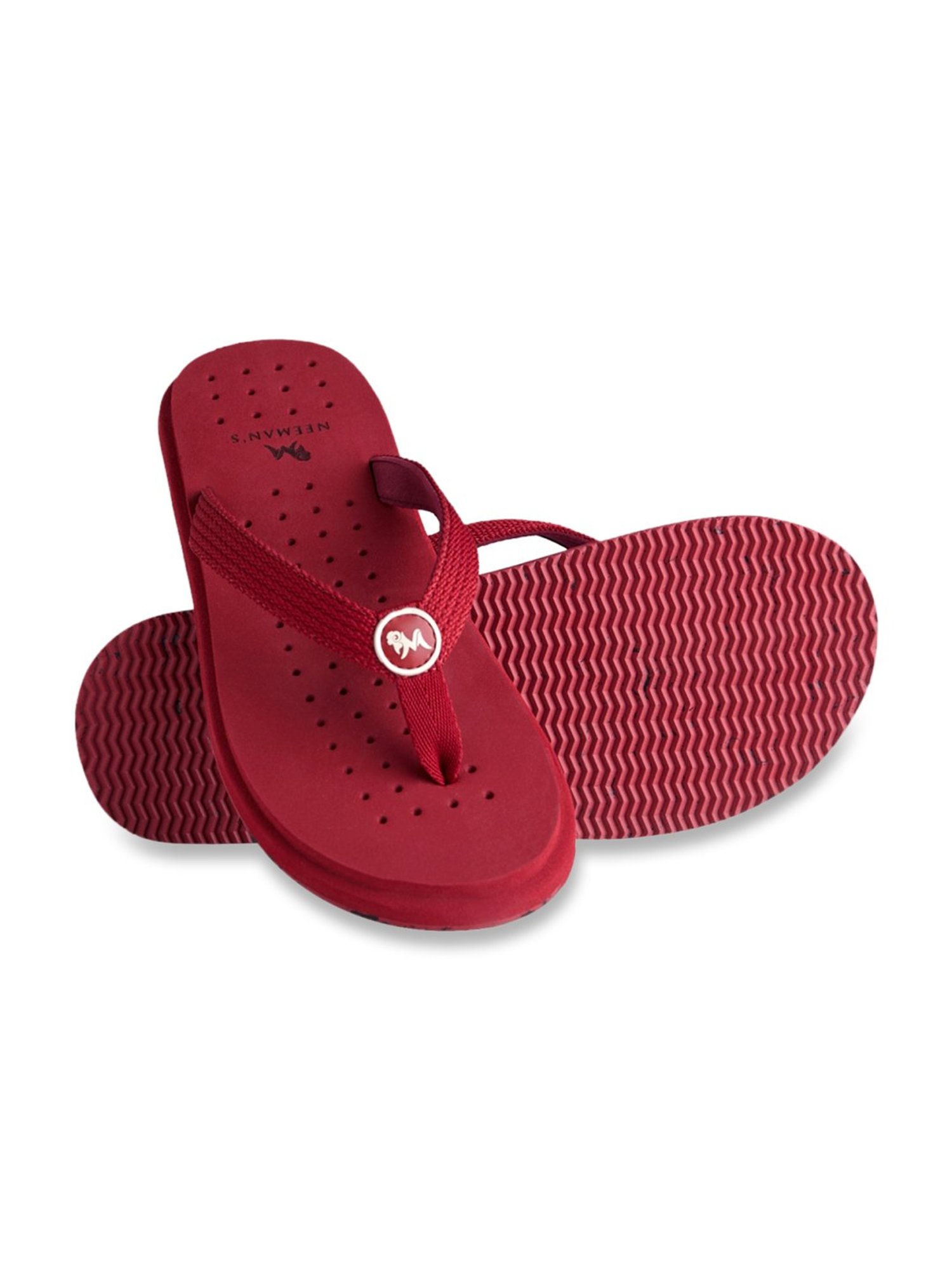 Neemans Women's Eco Flips Maroon Flip Flops