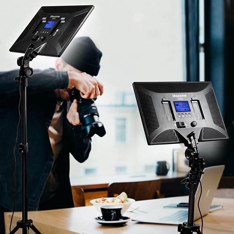 LED Video Lighting Kit with Wireless Remote  D502 Packs Dimmable BiColor 154 LED Panel Light Stand 45W 3000K8000K CRIgt96 Studio Light for Video Shooting Live Stream Photography YouTube