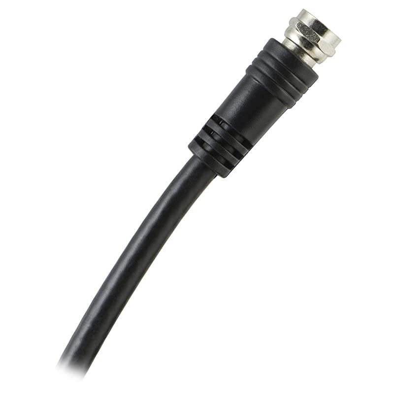 RG6 Coaxial Cable 25 Ft FType Connectors Double Shielded Coax Input output Low Loss Coax Ideal for TV Antenna DVR VCR Satellite Receiver Cable Box Home Theater Black 33598