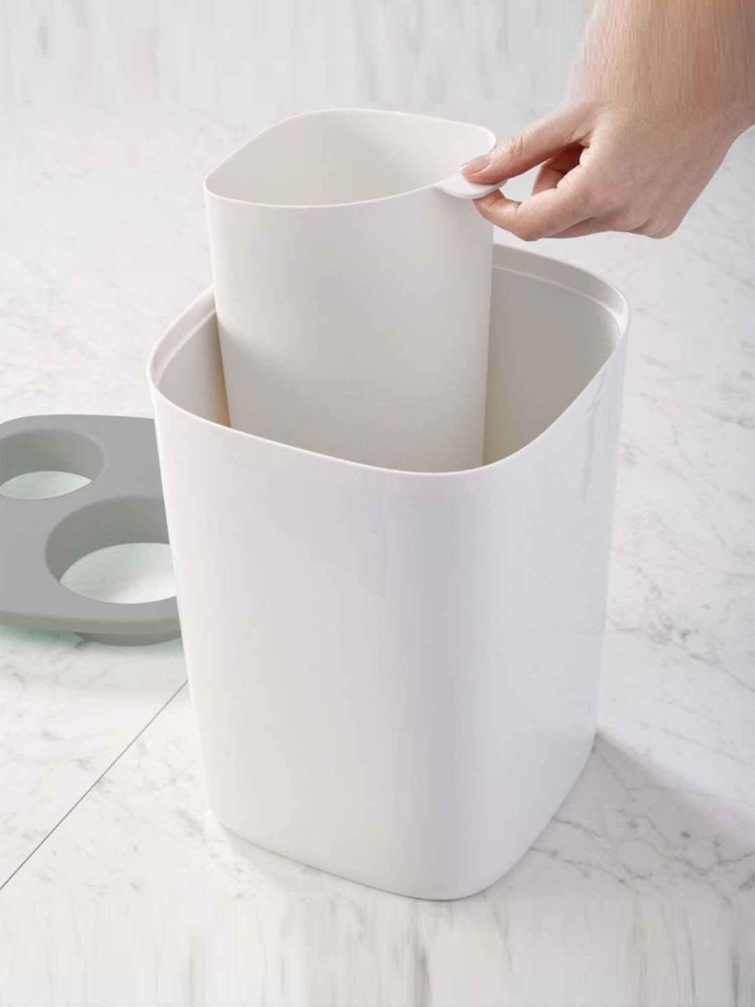 Freelance Grey Steel Set of 1 Dustbins