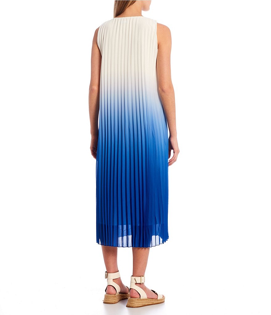 J.McLaughlin Bowen Sleeveless Pleated Midi Swing Dress