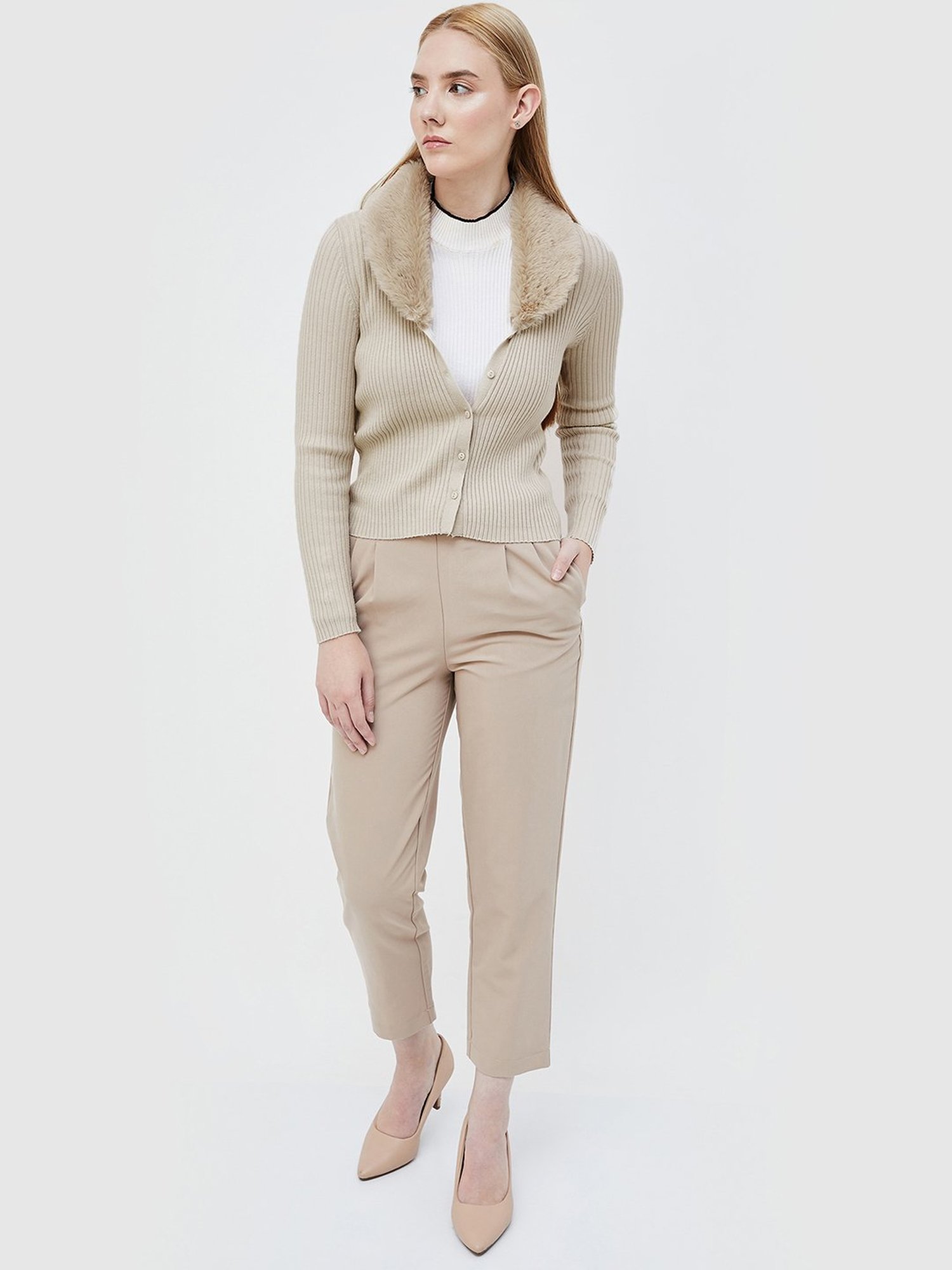 Code by Lifestyle Beige Cardigan