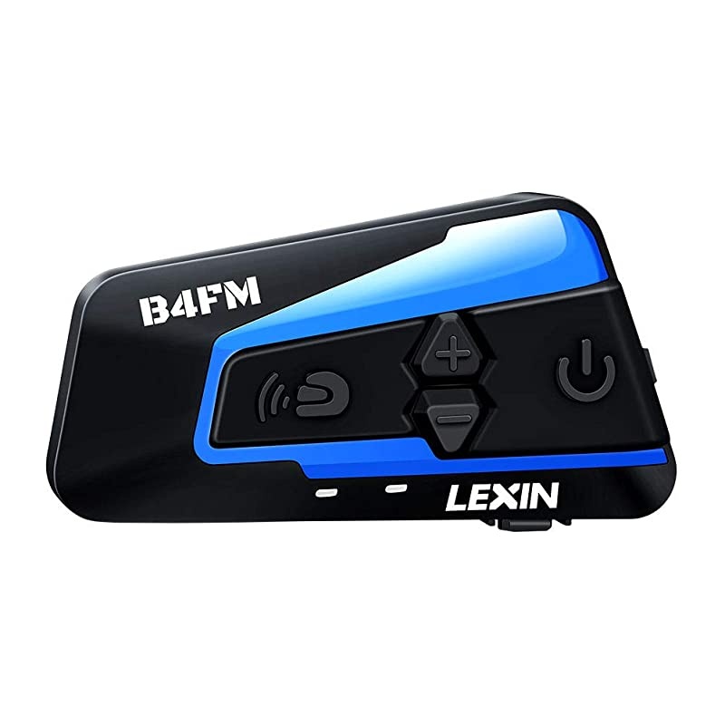 1pc LX-B4FM Motorcycle Intercom, Universal Helmet Communication System up to 4 Riders, Waterproof Motorcycle Bluetooth Headset with 1600m Range for Snowmobile Off-Road