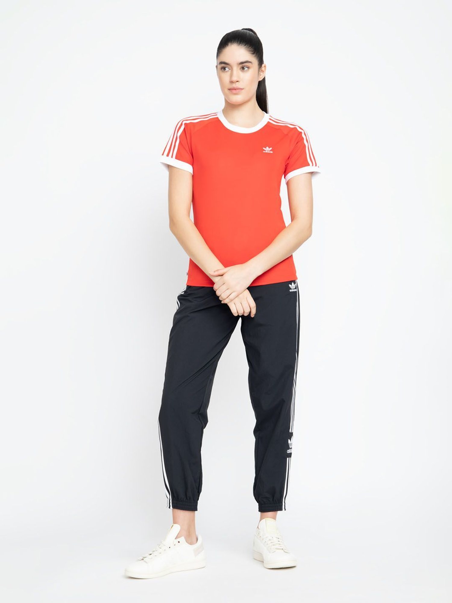 Adidas Originals Red Striped T-Shirt