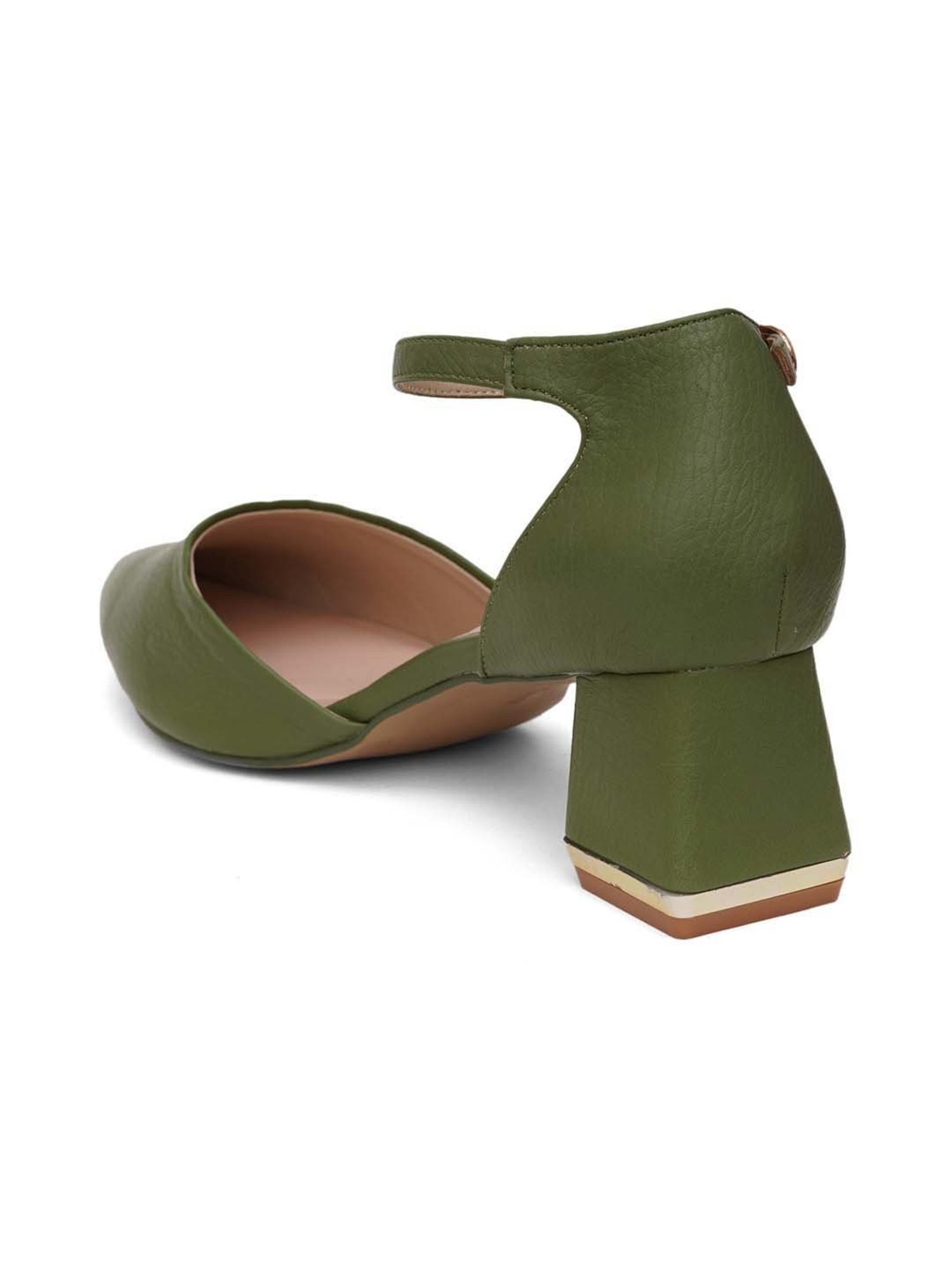 Sherrif Women's Green Ankle Strap Sandals