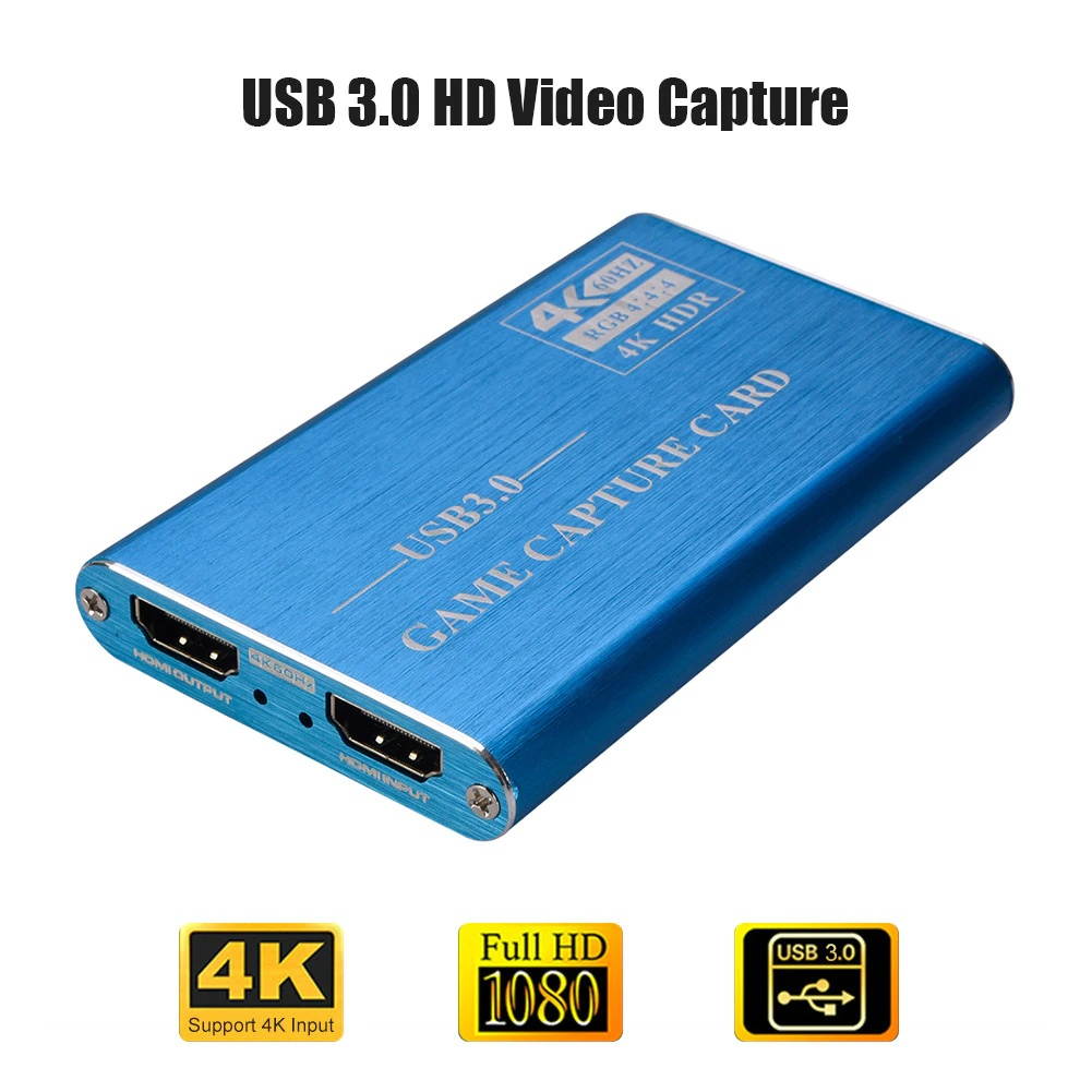 4K HDMI Game Video Capture Card USB3.0 1080P Grabber Dongle HDMI Capture Card for OBS Capturing Game Capture Card Live Streaming