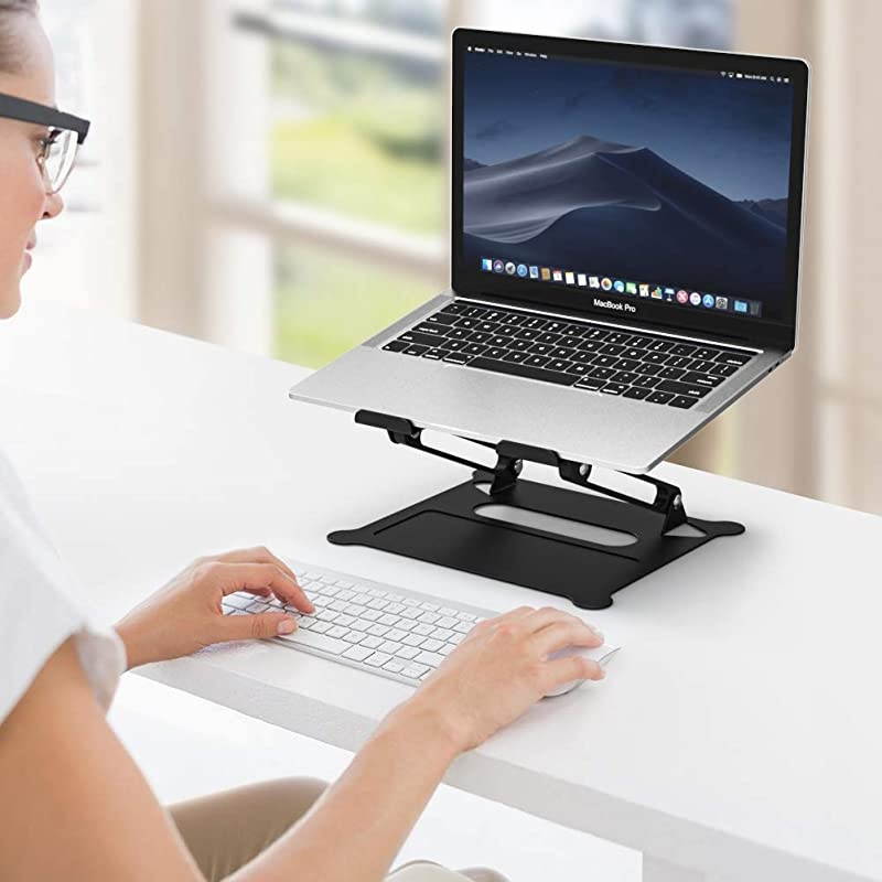 LS05 Aluminum Laptop Stand, Ergonomic Adjustable Notebook Stand, Riser Holder Computer Stand Compatible with Air, Pro, Dell, HP, Lenovo More 10-15.6" Laptops