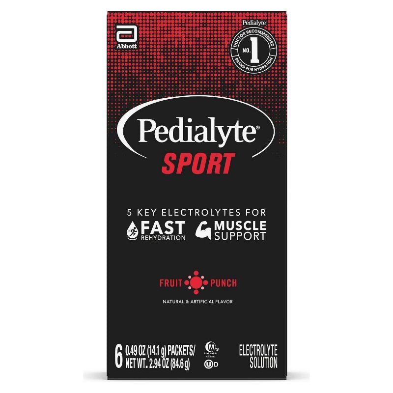 Pedialyte Sport Electrolyte Powder - Fruit Punch - 6ct/2.94oz