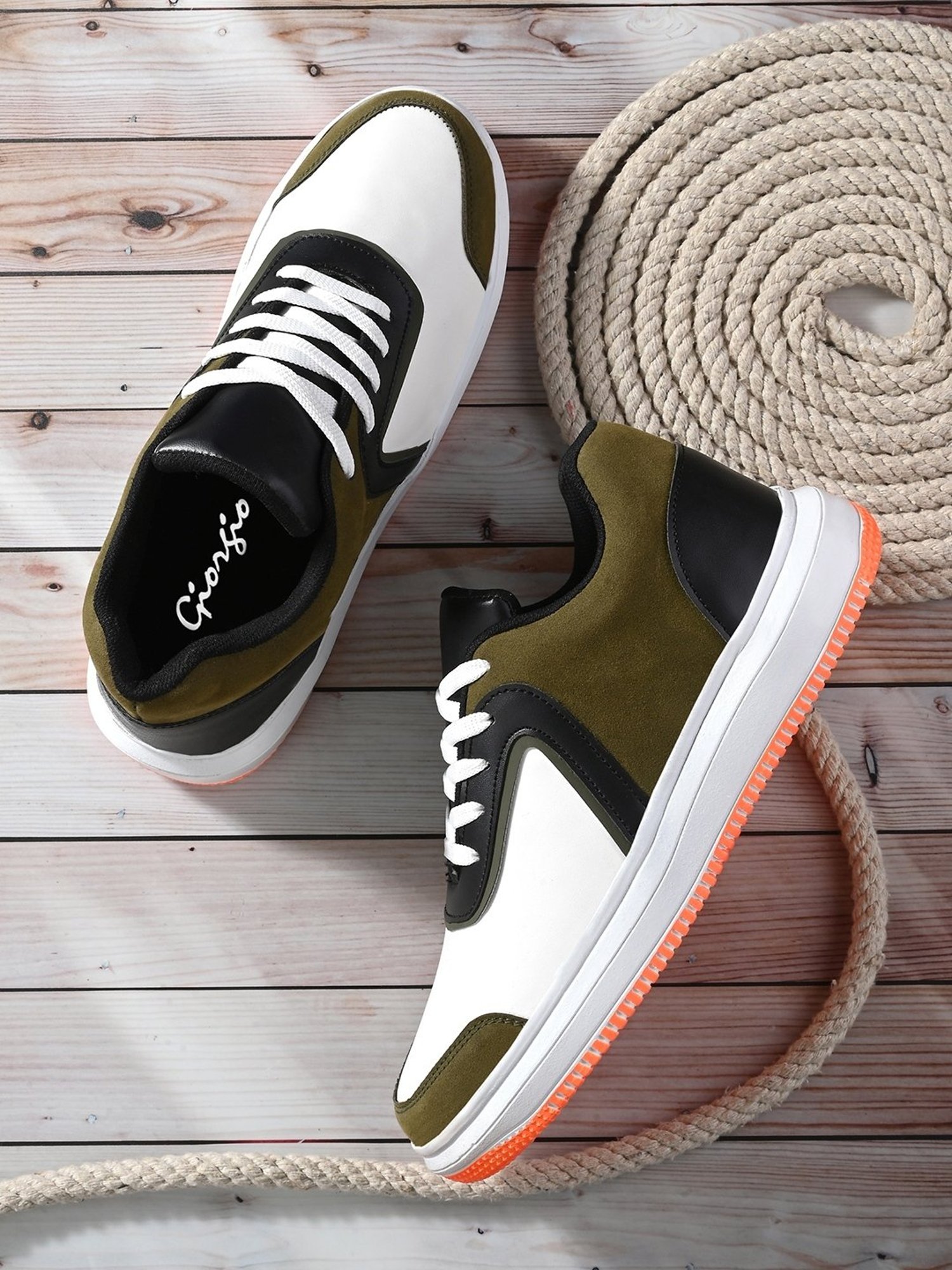 Giorgio Men's White Casual Sneakers