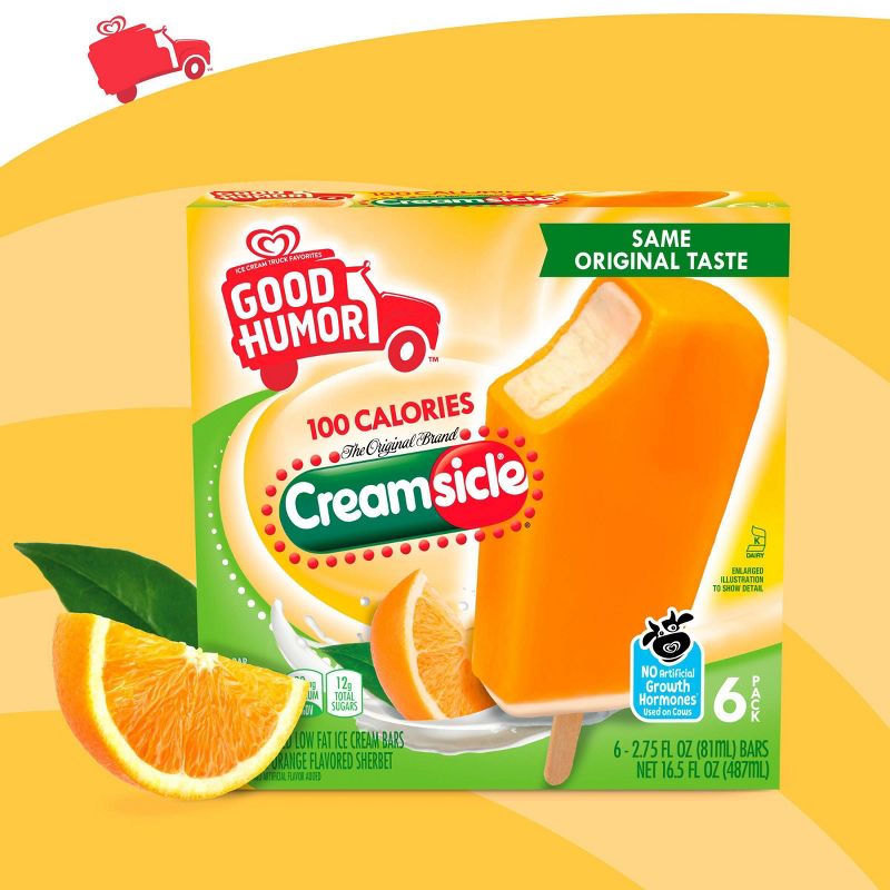 Good Humor 100 Calories Frozen Creamsicle Bar - 6ct