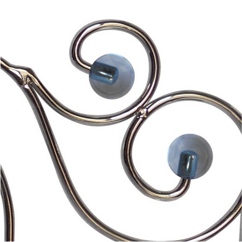 Curved Shower Caddy with Soap Tray Light Silver 24.15" - Elegant Home Fashions