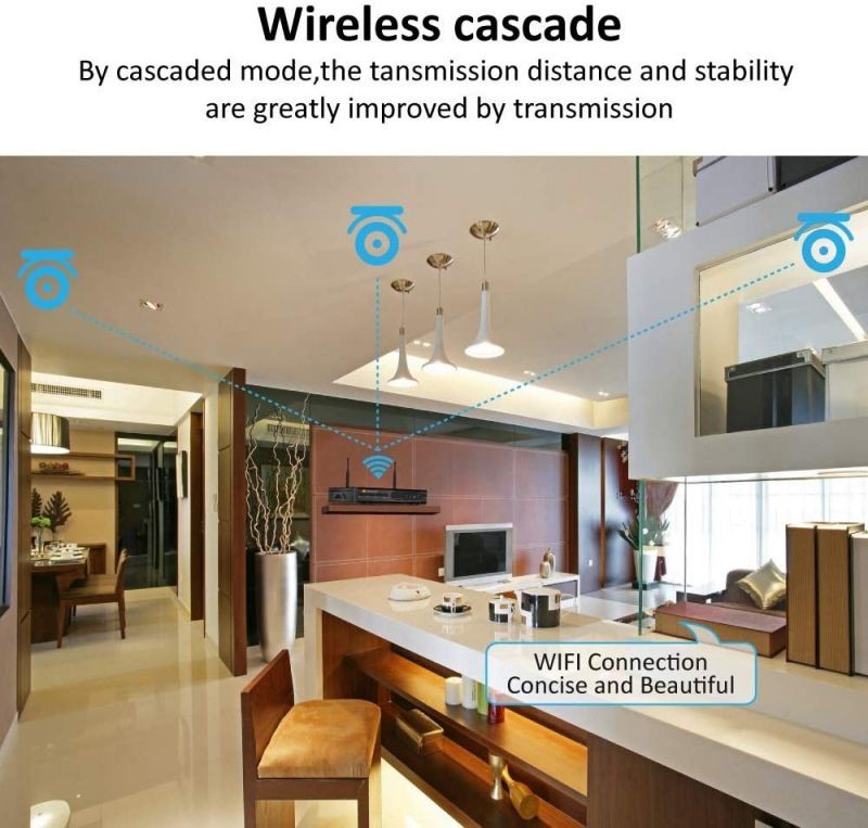 zxcv Wireless Surveillance Cameras Outdoor Long Range 1080P HD Dynamic Capture IP66 Waterproof Mail Alarm Video Playback Infrared P2P Wireless Monitoring System