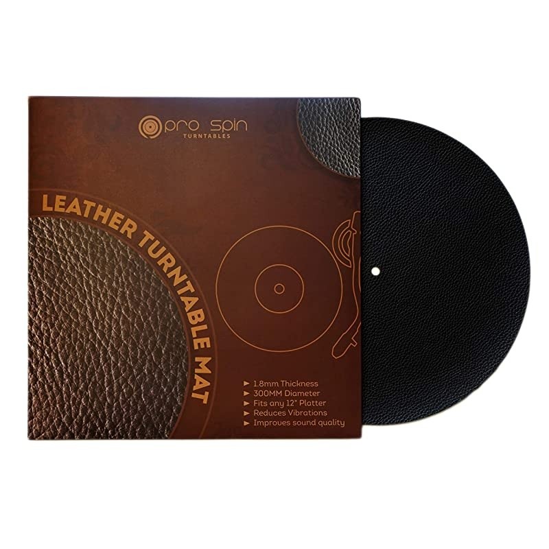 PU Leather Turntable Mat for Vinyl LP Record Players 18mm HighFidelity Audiophile Acoustic Sound Support | Help Reduce Noise Due to Static and Dust