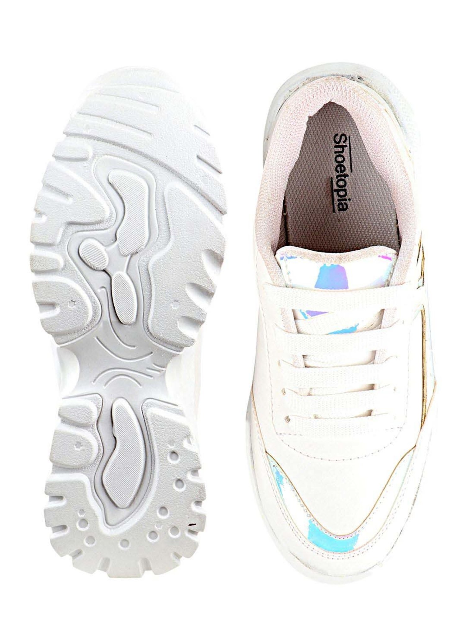 Shoetopia Kids White Walking Shoes