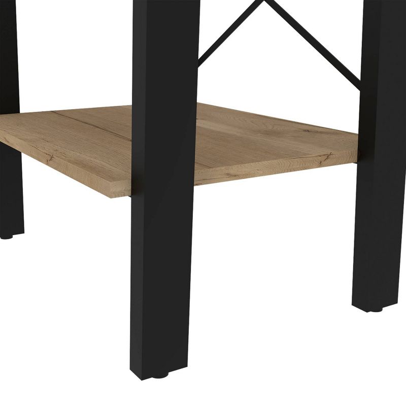 54" Emery 4 Tier Ladder Shelf Bookcase Light Wood - RST Brands