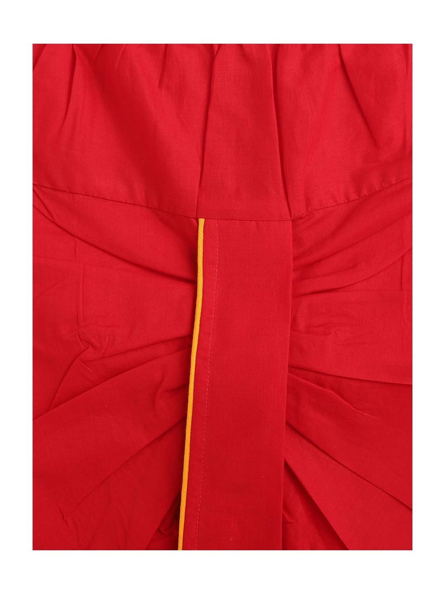 Campana Kids Yellow & Red Cotton Printed Kurta Set