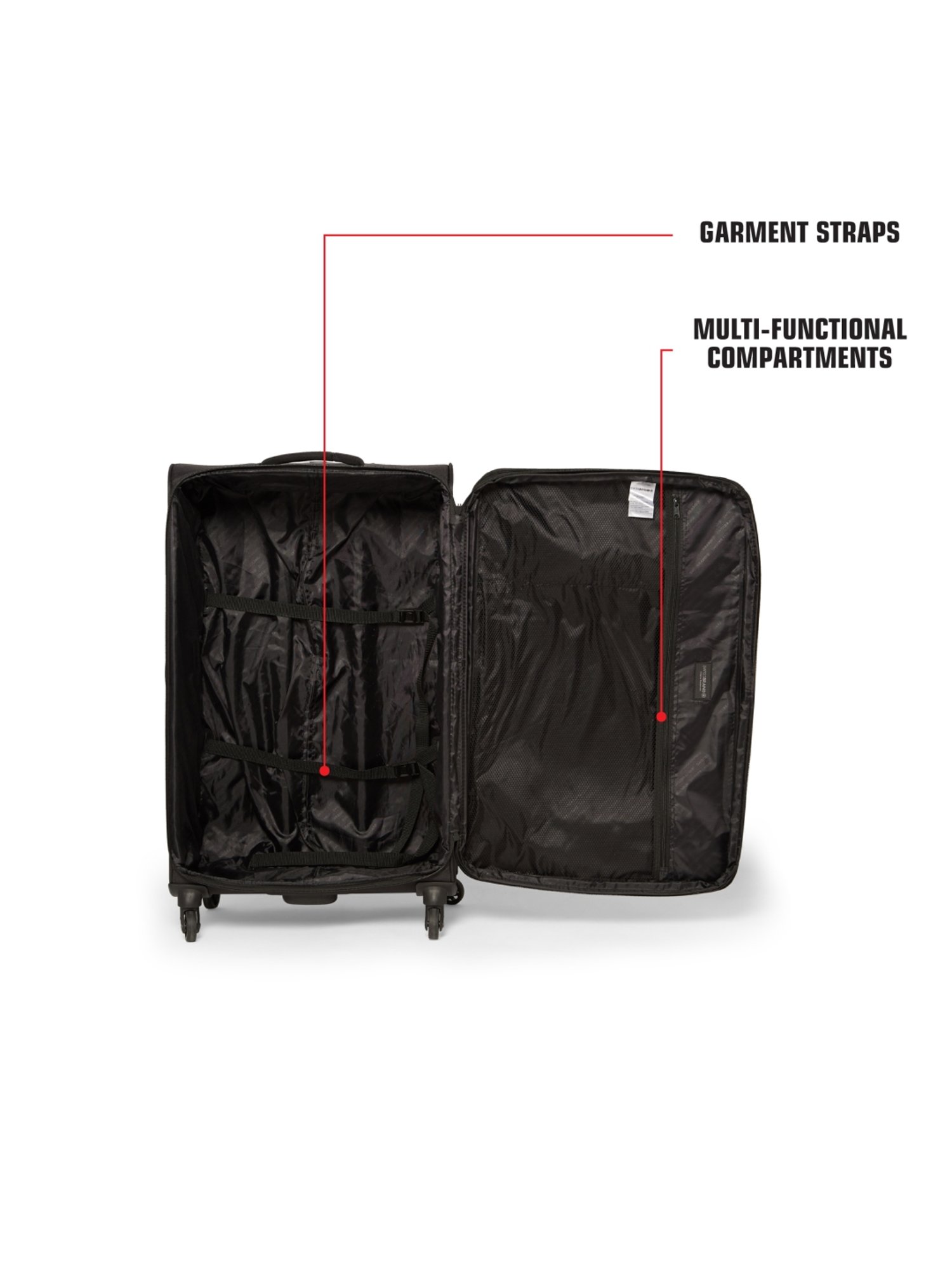 Swiss Brand Hamilton Black Medium Soft Trolley Bag - 24 cm