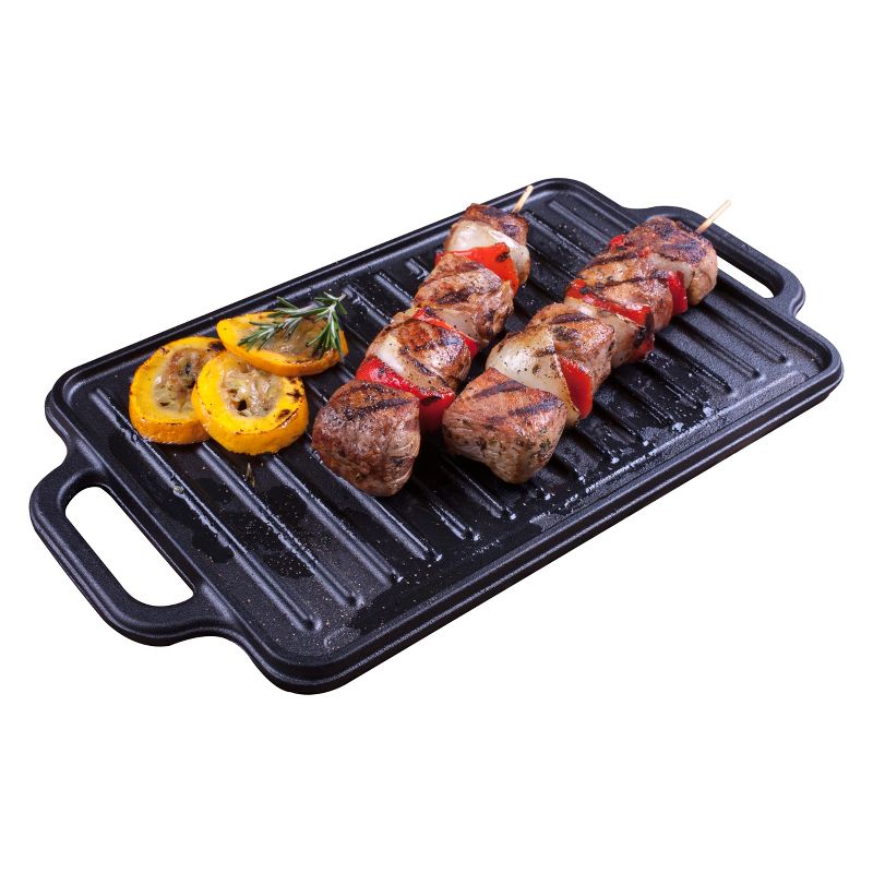 Victoria Rectangular Reversible Cast Iron Griddle Grill - 12.5" x 7.5"