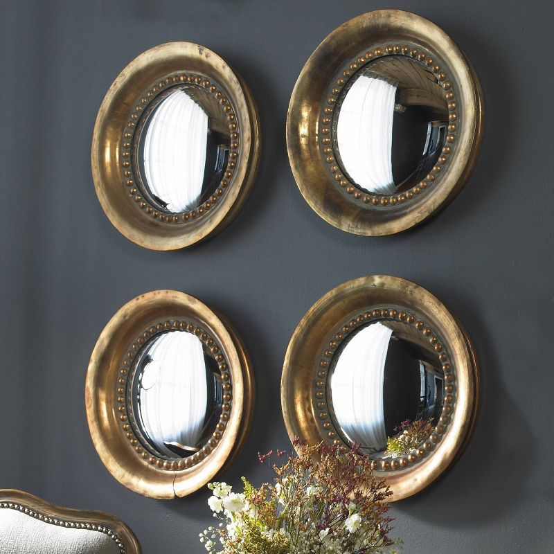 Round Tropea Wood Mirror Set of 2 - Uttermost