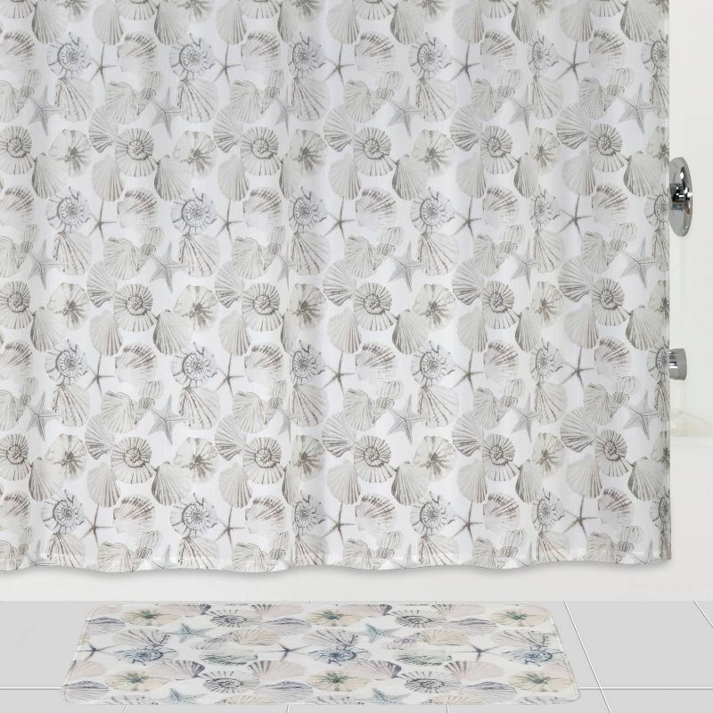 Shell Cove Shower Curtain White - Creative Bath