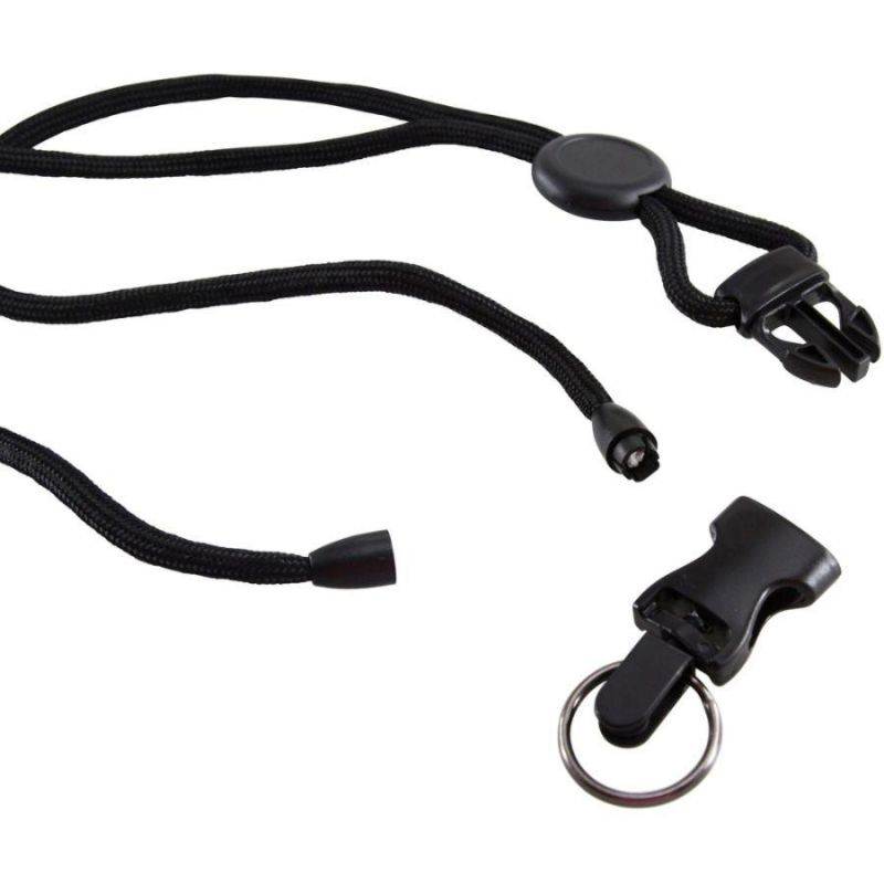 Baumgartens Detachable Breakaway Lanyards - x 36" Length - Black - Nylon, Plastic, Metal