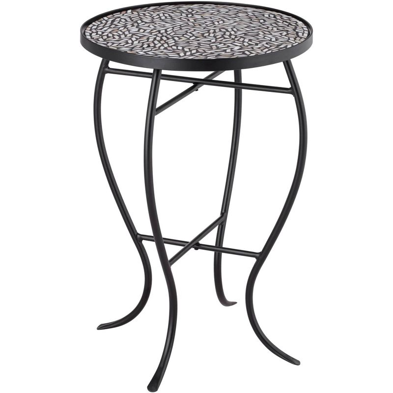 Aluminum Square Patio Side Table - Brown - Crestlive Products