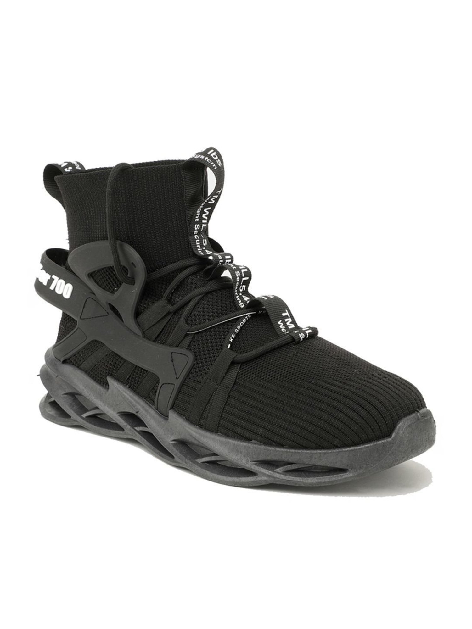 Rapid Box Men's Black Running Shoes