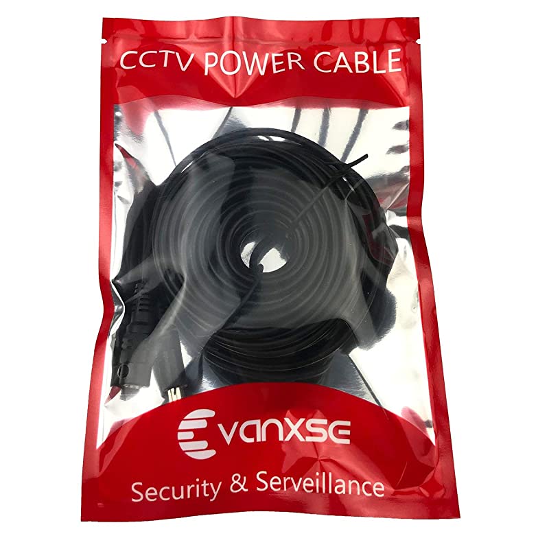 CCTV 15m 21x55mm Dc 12v Power Extension Cable for CCTV Security Cameras IP Camera Dvr Standalone15meters Black
