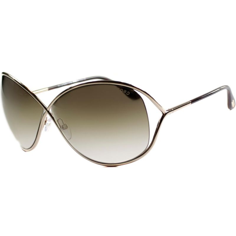 Tom Ford Miranda FT0130 28G Womens Round Sunglasses Gold 63mm
