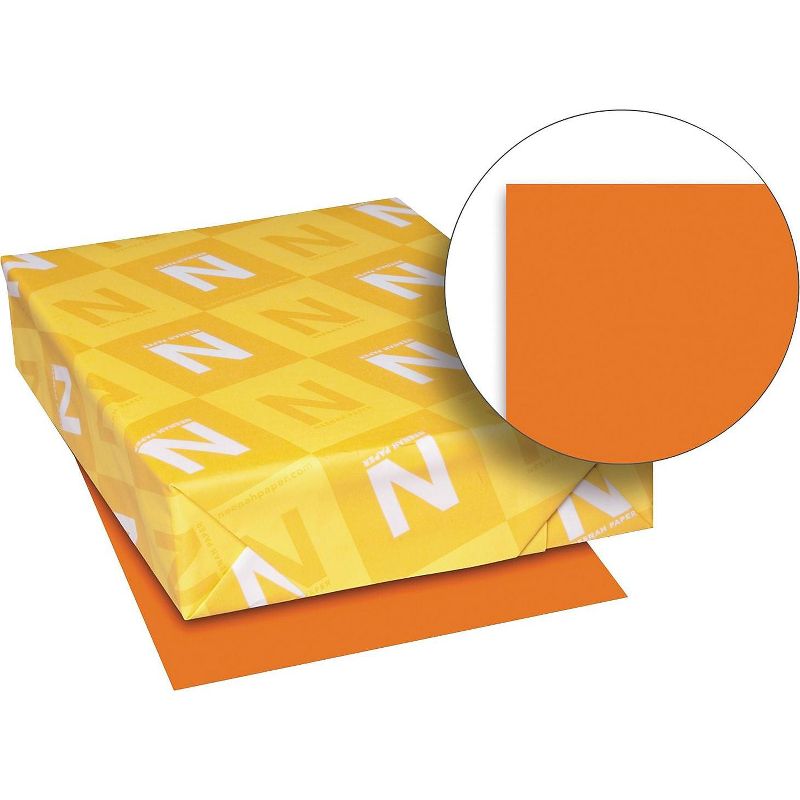Neenah Paper Exact Brights Paper 8 1/2 x 11 Bright Tangerine 50 lb 500 Sheets/Ream 26731