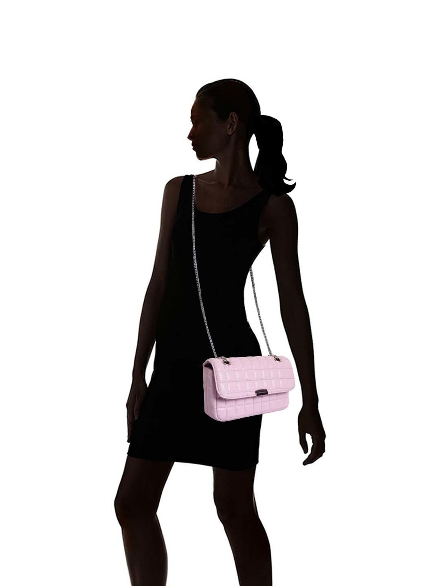 Lino Perros Lilac Quilted Medium Sling Handbag