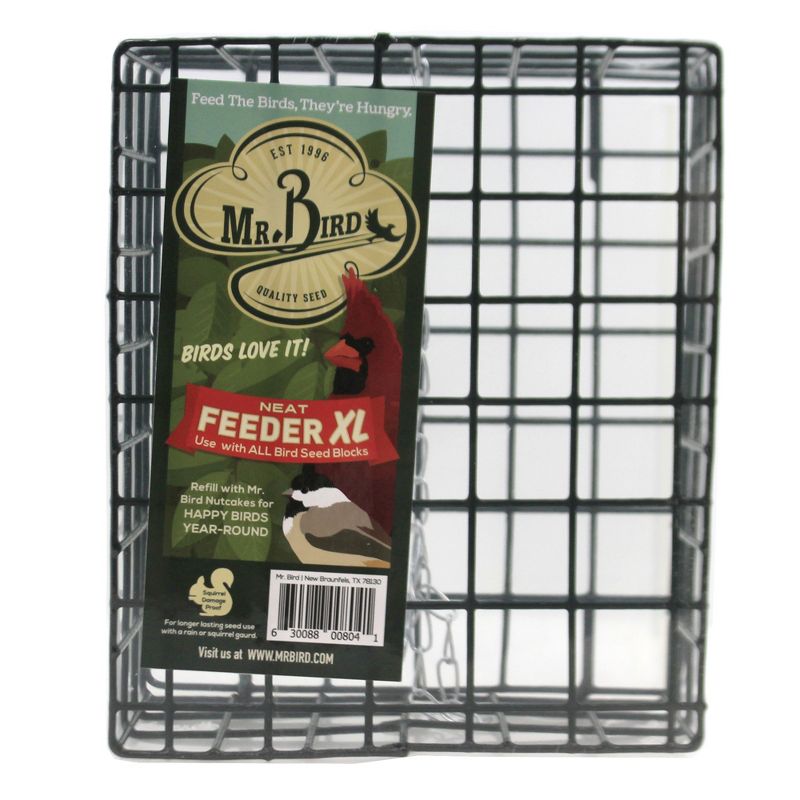 Home & Garden 7.38" Golden Safflower Feast & Cage Bird Set/2 Cardinals Feeding Mr Bird  -  Bird And Wildlife Food