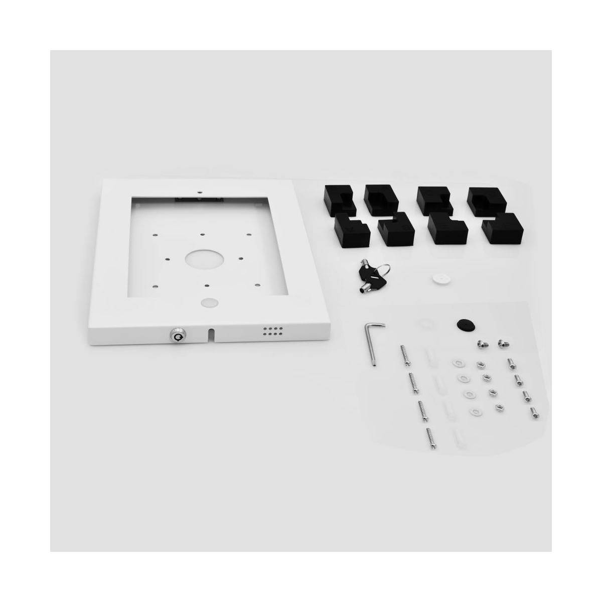 Pyle Security Anti-Theft iPad Wall Mount, Lock & Key Tablet Device Holder Case PSPADLKW08W