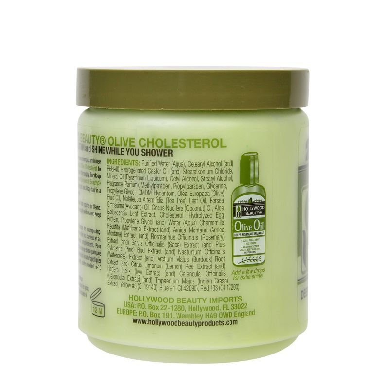 Hollywood Beauty Olive Cholesterol Deep Conditioning Creme for Damaged Hair - 20oz