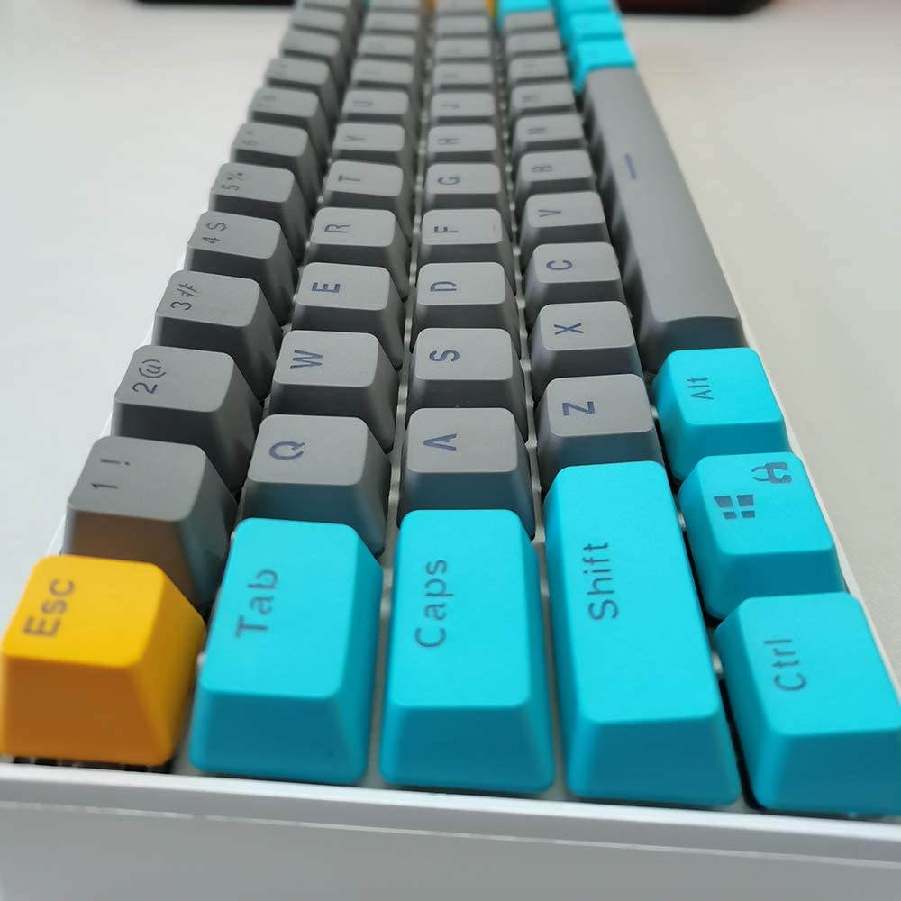 CUUWE 61 PBT Keycaps for 60 Percent Keyboard, Backlit Keycap Set for Mechanical Gaming Keyboard OEM Profile Keycaps with Key Puller for Cherry MX Switches GH60/RK61/GK61/Annie pro 2